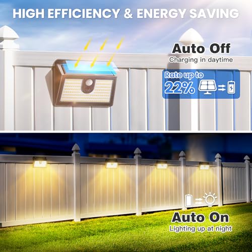 2 Packs] Solar Motion Sensor Outdoor Lights (2 Count)
