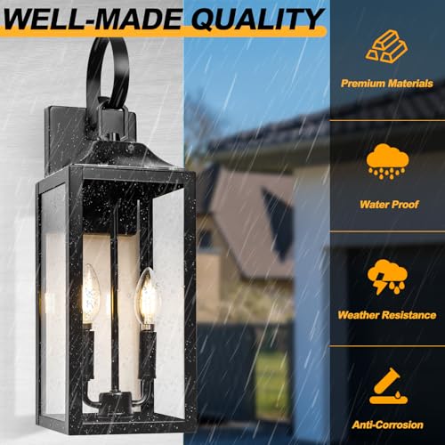 19" Black Dusk to Dawn Outdoor Light Fixture (2 Count)
