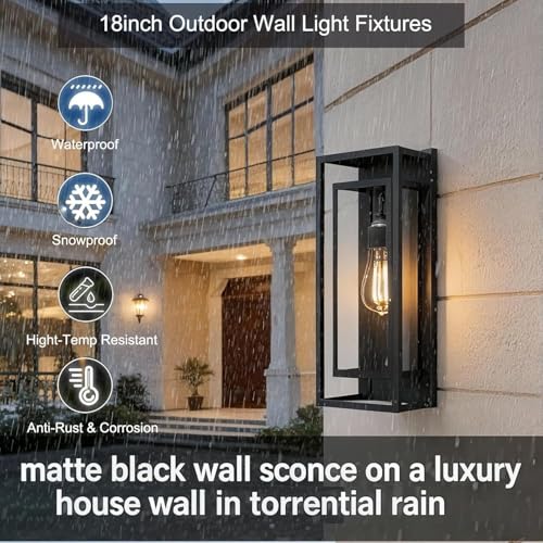 4 Pack 18inch Outdoor Wall Light Fixtures (4 Count)