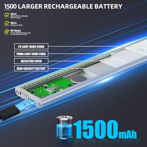 100 LED Under Cabinet Lights Wireless with Full Lighting (3 Count)