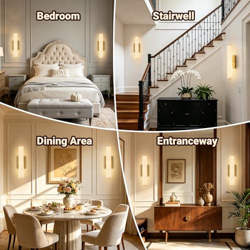 20in Natural Alabaster Wall Sconces
