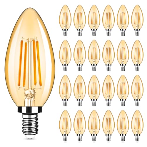 24 Pack Dimmable E12 Candelabra Bulbs 40Watt Equivalent (24 Count)