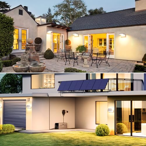 Outdoor LED Wall Light 40W White Flood Lights 350°Rotation Exterior Lighting Fixture Commercial Security 3000K Waterporof for Barn Yard Garage Building Area Backyard