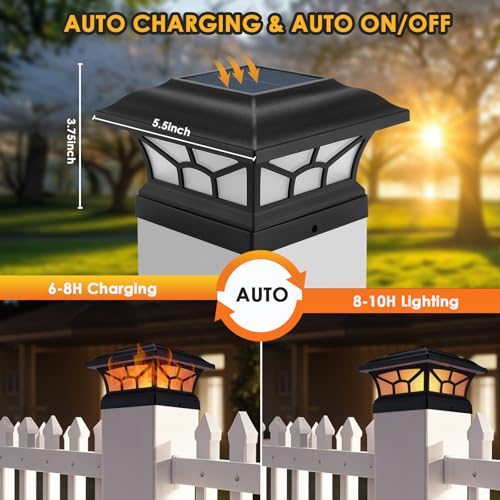 8 Pack Solar Post Cap Lights Outdoor