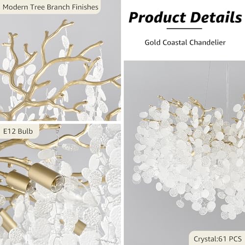 24" Capiz Shell Chandelier 8