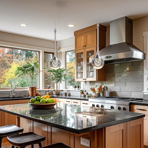 Silver Pendant Lights Kitchen Island (3 Count)