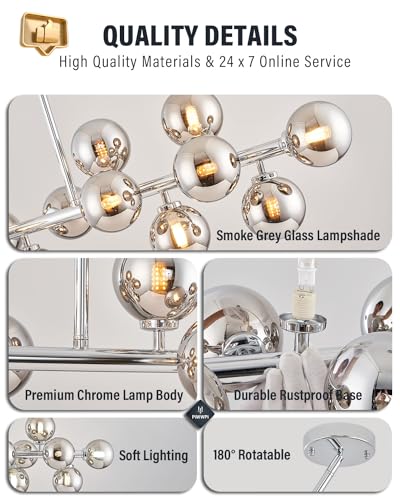 Glass Globe Sputnik Chandelier (16 Count)