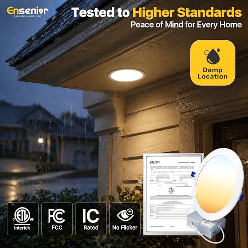12 Pack 8 Inch LED Recessed Ceiling Light (12 Count)
