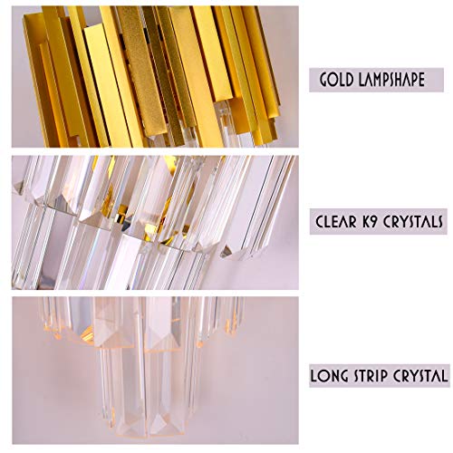 Gold Crystal Wall Sconce
