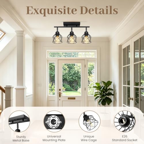 3 Lights Semi Flush Mount Ceiling Light (3-Light)
