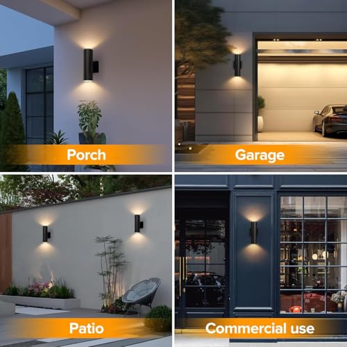 Dusk to Dawn Outdoor Wall Lights (2 Pack)