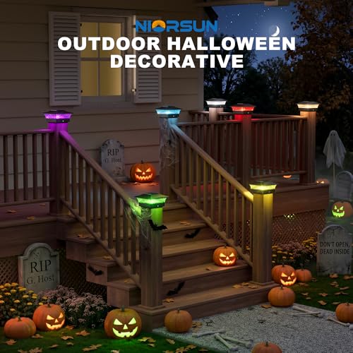 4x4 Post Solar Lights Color Changing with Remote (8 Count)