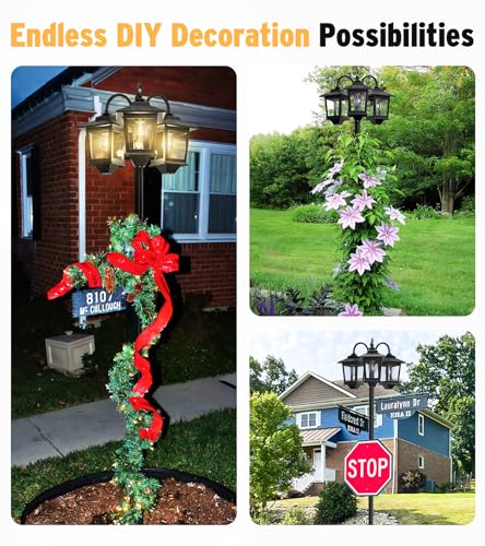 73" Aluminum Solar Lamp Post Light