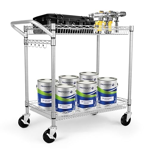 Heavy Duty 2 Tier Rolling Cart