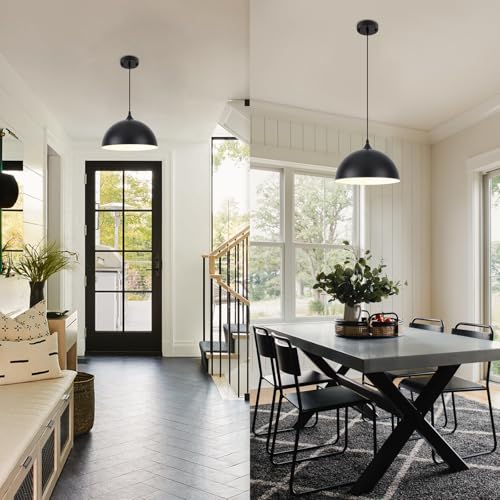 Black Pendant Lights Kitchen Island 2 Pack (2 Count)