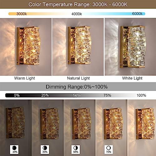 Gold Crystal Wall Sconce