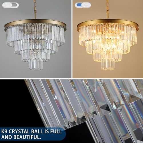 Gold Crystal Chandeliers for Dining Room