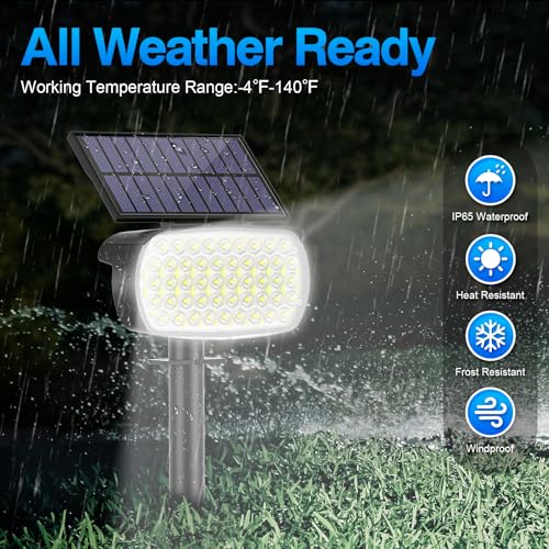108 LED Solar Spot Lights Outdoor (6 Count)