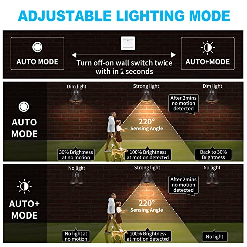 Dusk to Dawn Motion Sensor Outdoor LED Barn Light Fixture Brown