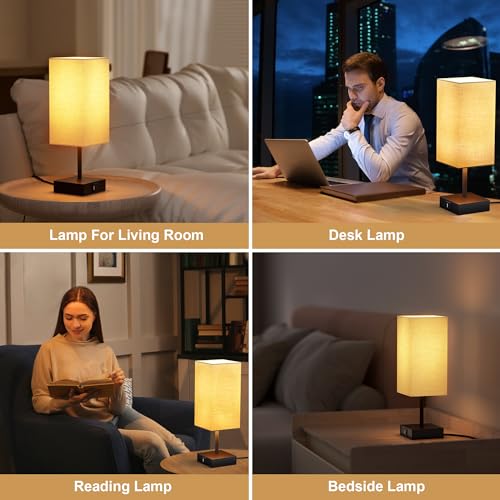 Touch Bedside Table Lamp for Bedroom (2 Count)