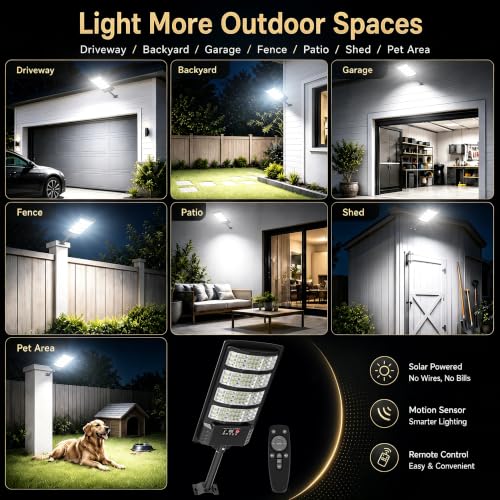 Solar Security Lights Outdoor (2 Count)
