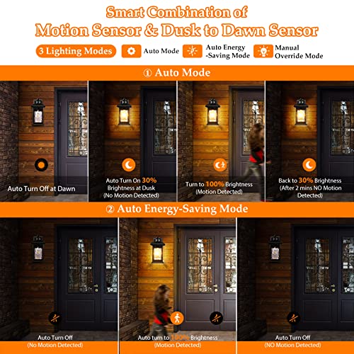 Motion Sensor Outdoor Wall Light Fixture