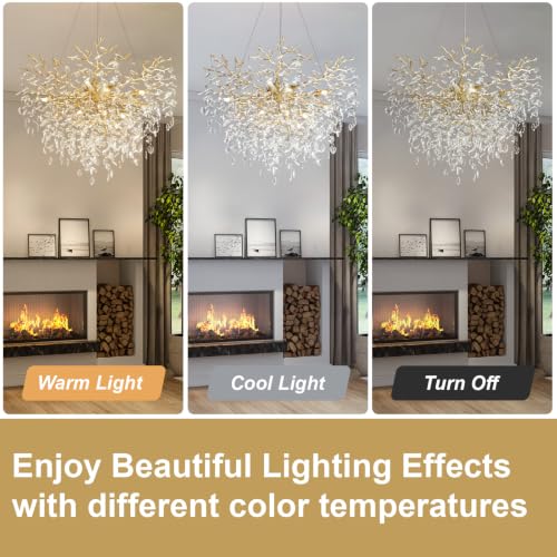 40" Modern Crystal Chandelier
