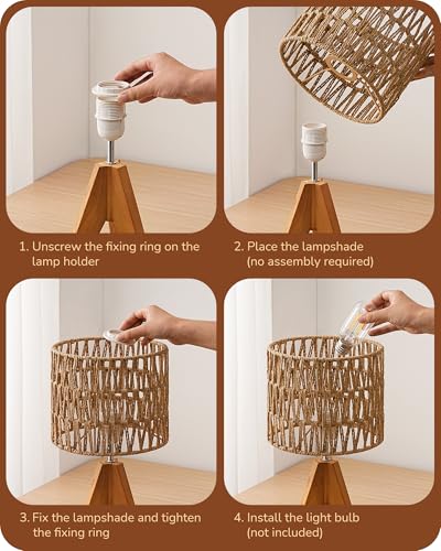 Rattan Small Table Lamp