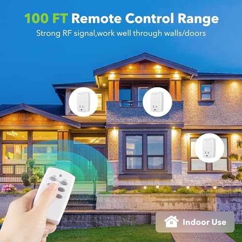 Mini Wireless Remote Control Outlet Switch Power Plug in for Household Appliances