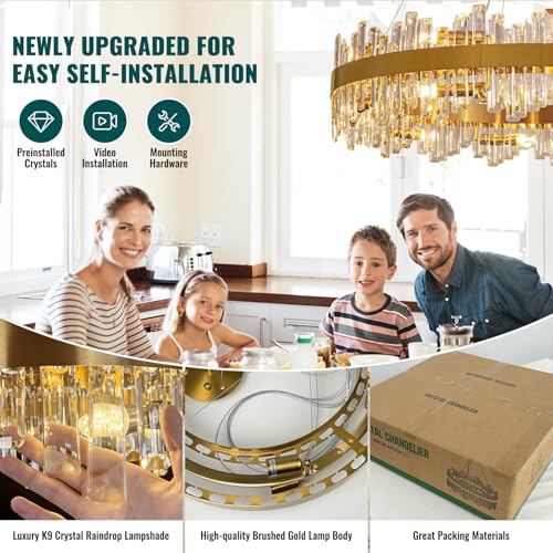 39.4'' Modern Crystal Chandelier