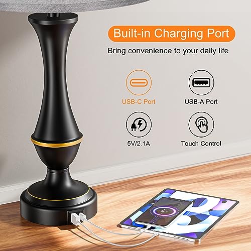 Touch Lamps for Nightstand (2 Count)