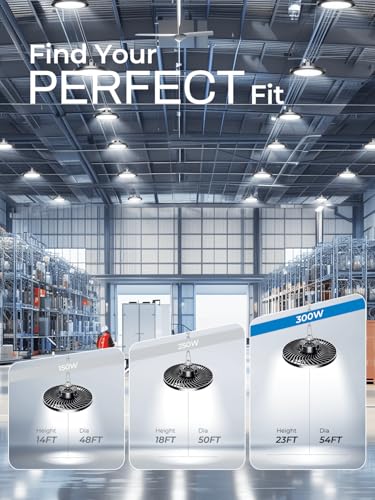 Super Bright 45000LM 300W High Bay Led Shop Lights For Garage Barn Shop