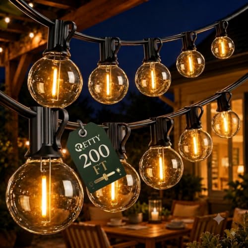 200 FT Outdoor String Lights Waterproof (200 Foot)
