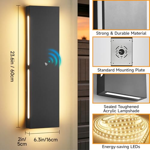Dusk to Dawn Outdoor Wall Sconce (Dusk to Dawn / 24 Inches)