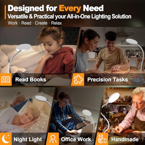 15W LED Desk Lamp with USB Charging Ports