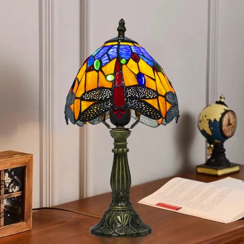 Tiffany Orange Dragonfly Style Lamp