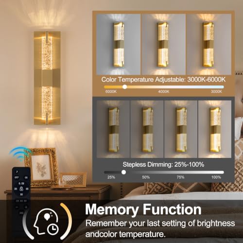 Battery Operated Crystal Wall Sconc (2 Count)