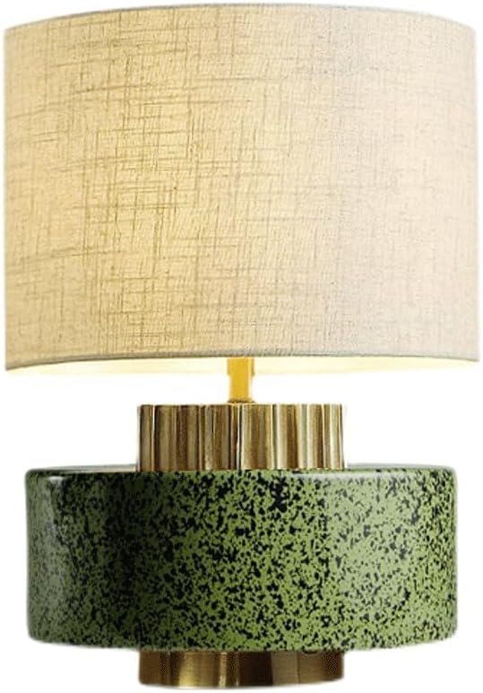 Wabi-sabi Style Ceramic Fabric Desk Lamp Vintage Luxury Living Room Bedroom Backdrop Desk Light Counter Pantry Desk Lamp Villa Clubhouse Library Shop B&B Lighting Fixture
