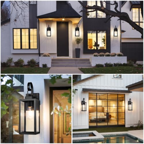 16.5" Large Outdoor Wall Light Fixtures (Black (Standard) / 16.5in)