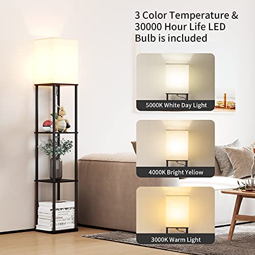 Floor Lamp with Shelves