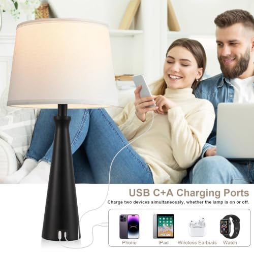 Modern Touch Lamps for Nightstand (2 Count)