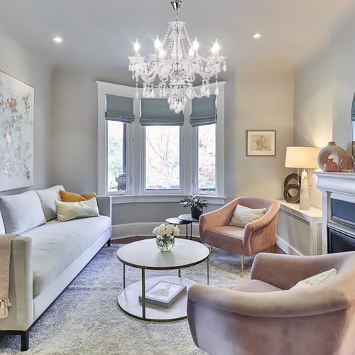 Contemporary Clear Crystal Chandelier