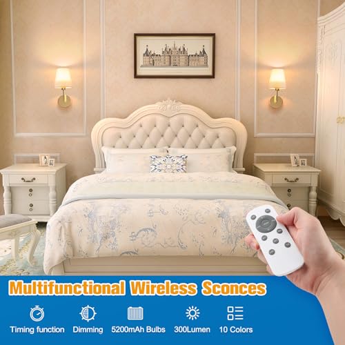 13.8 inch Battery Operated Wall Sconce Set of 2 (2 Count)