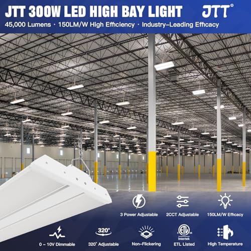 300/240/200W LED Linear High Bay Light, 45000LM Linear Shop Light