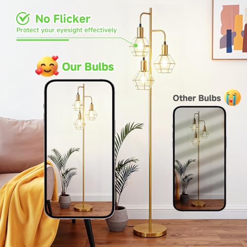 A19 Vintage LED Edison Bulbs Dimmable 60W Equivalent High Brightness (4 Count)