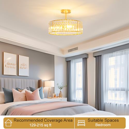 Modern Crystal Ceiling Light Fixture