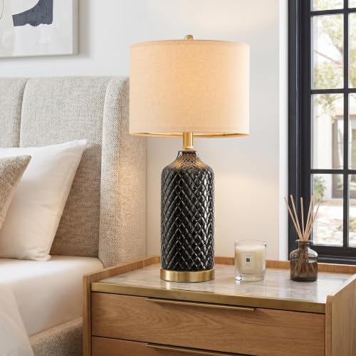 24.25" Ceramic Table Lamps for Living Room Bedroom Modern Lamps Set of 2 (2 Count)