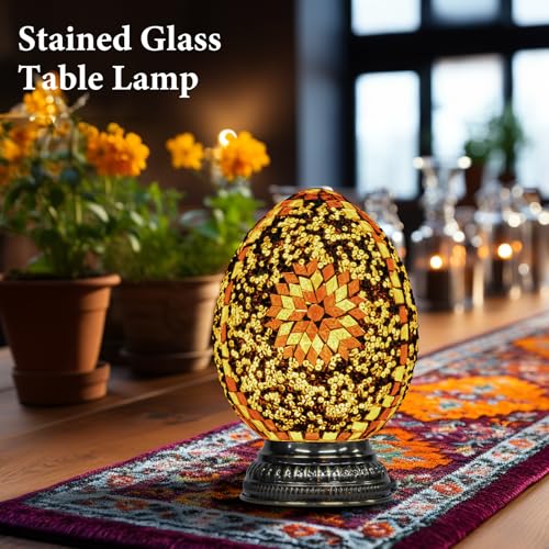 Turkish Mosaic Lamp Stained Glass Table Lamp with Tiffany Style