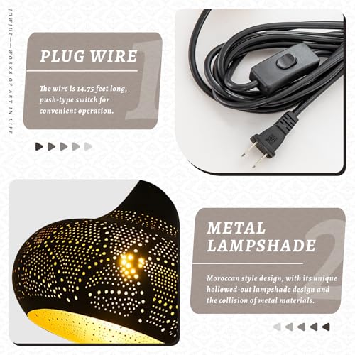 Corridor Black Pendant Lights Plug