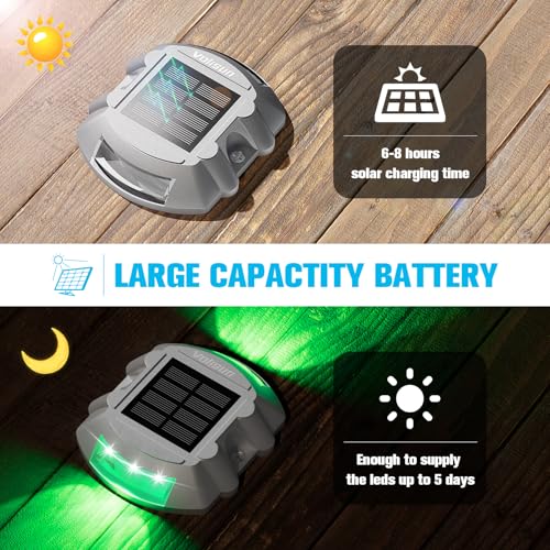 Solar Deck Driveway Dock Lights (4 Count)
